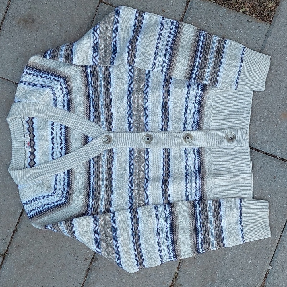 Faherty Highland Fairisle Cardigan XS